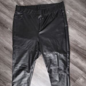 Black Faux Leather Leggings